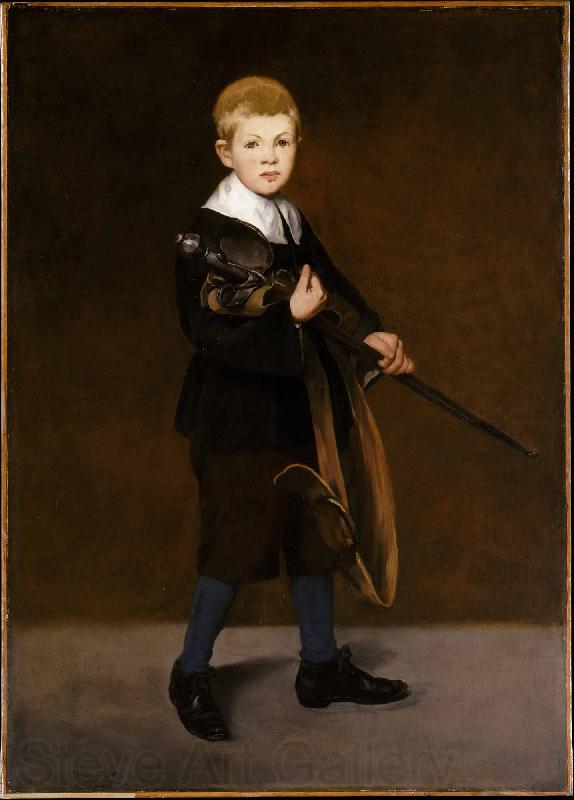 Edouard Manet Boy Carrying a Sword Norge oil painting art
